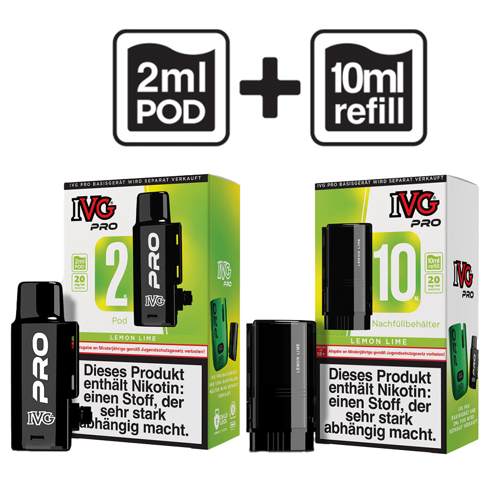 IVG PRO 12000 - 2ml Pod + 10ml Refil in Lemon Lime kaufen bei Anoca.de