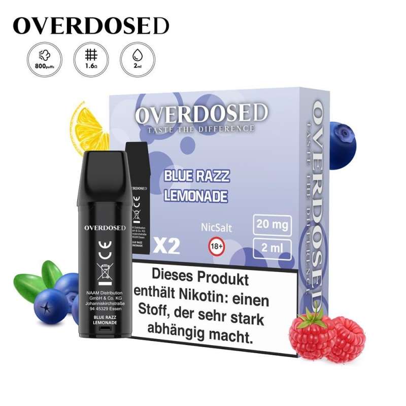 Overdosed Pods Blue Razz Lemonade kaufen bei Anoca.de
