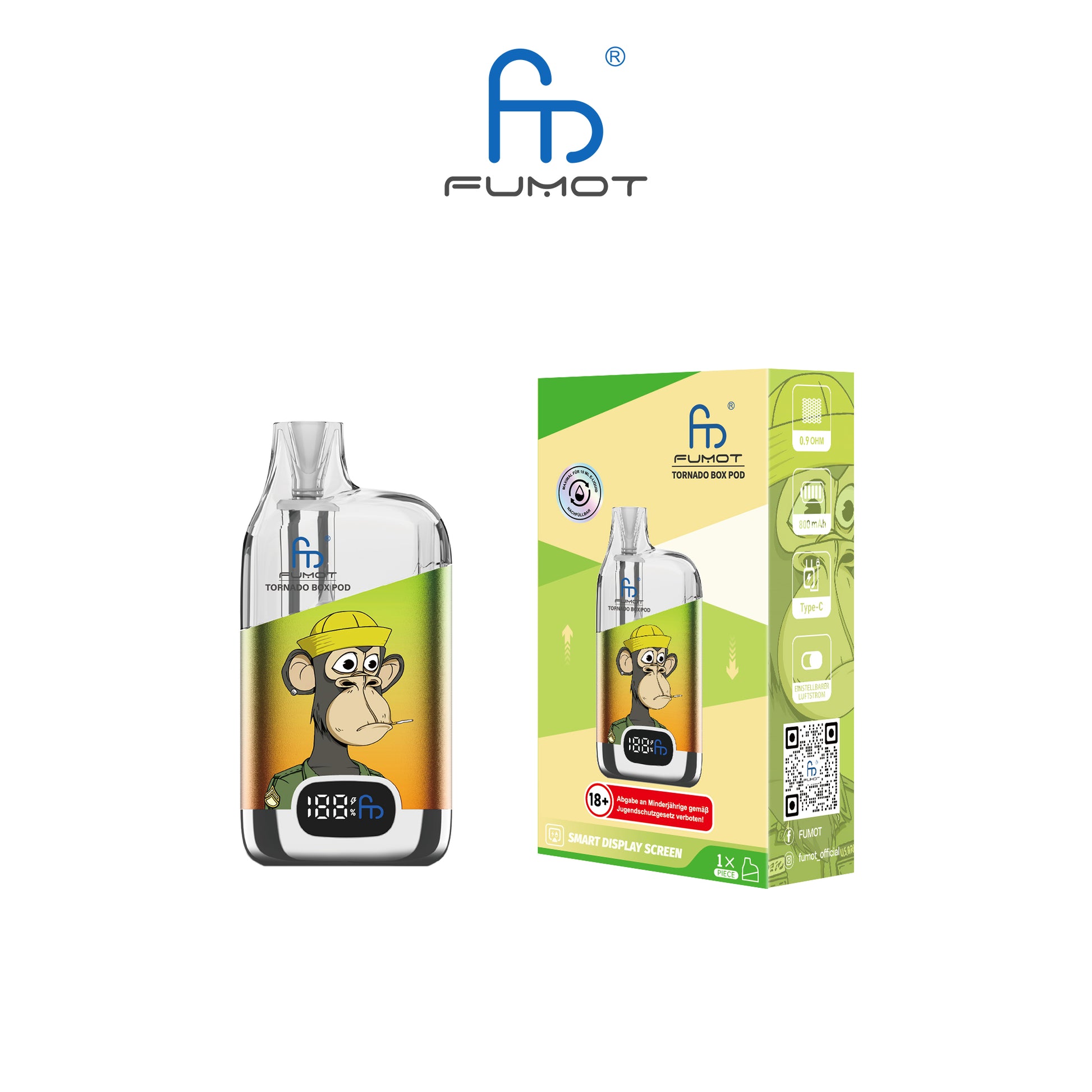 Randm Tornado Vape 12k Akkuträger Green Orange kaufen bei Anoca.de