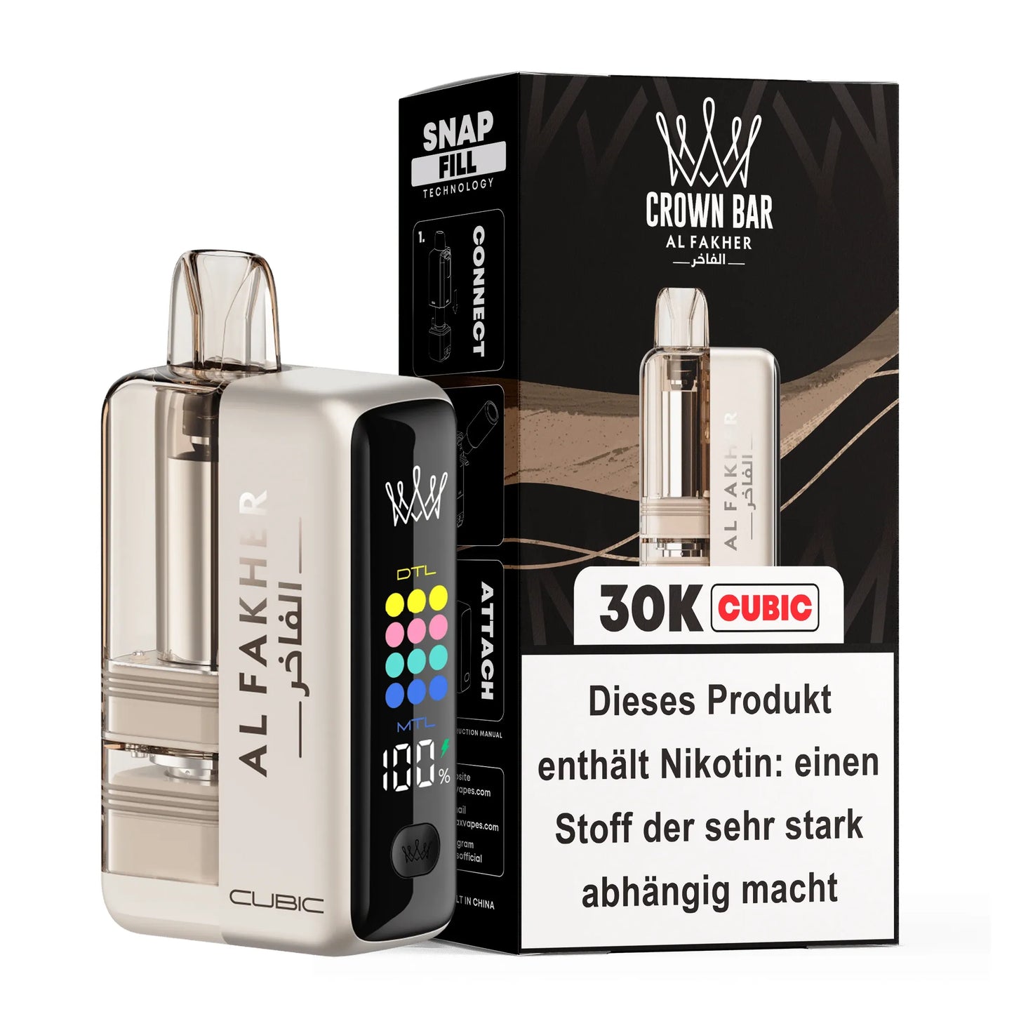 Al Fakher Vape 30k Crown Bar - Cubic Akkuträger