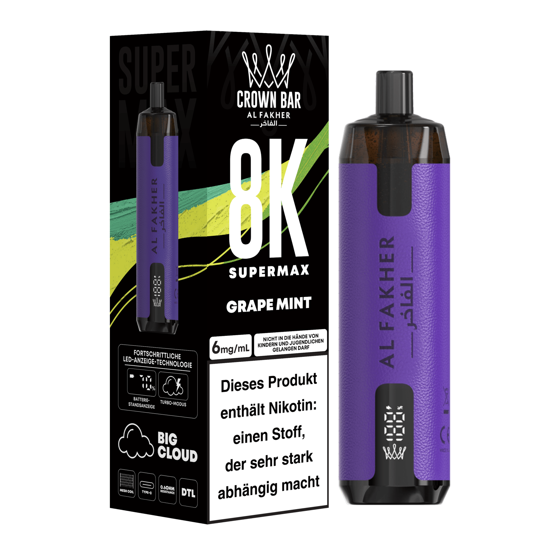 Al Fakher Vape Crown Bar 8000 - Anoca