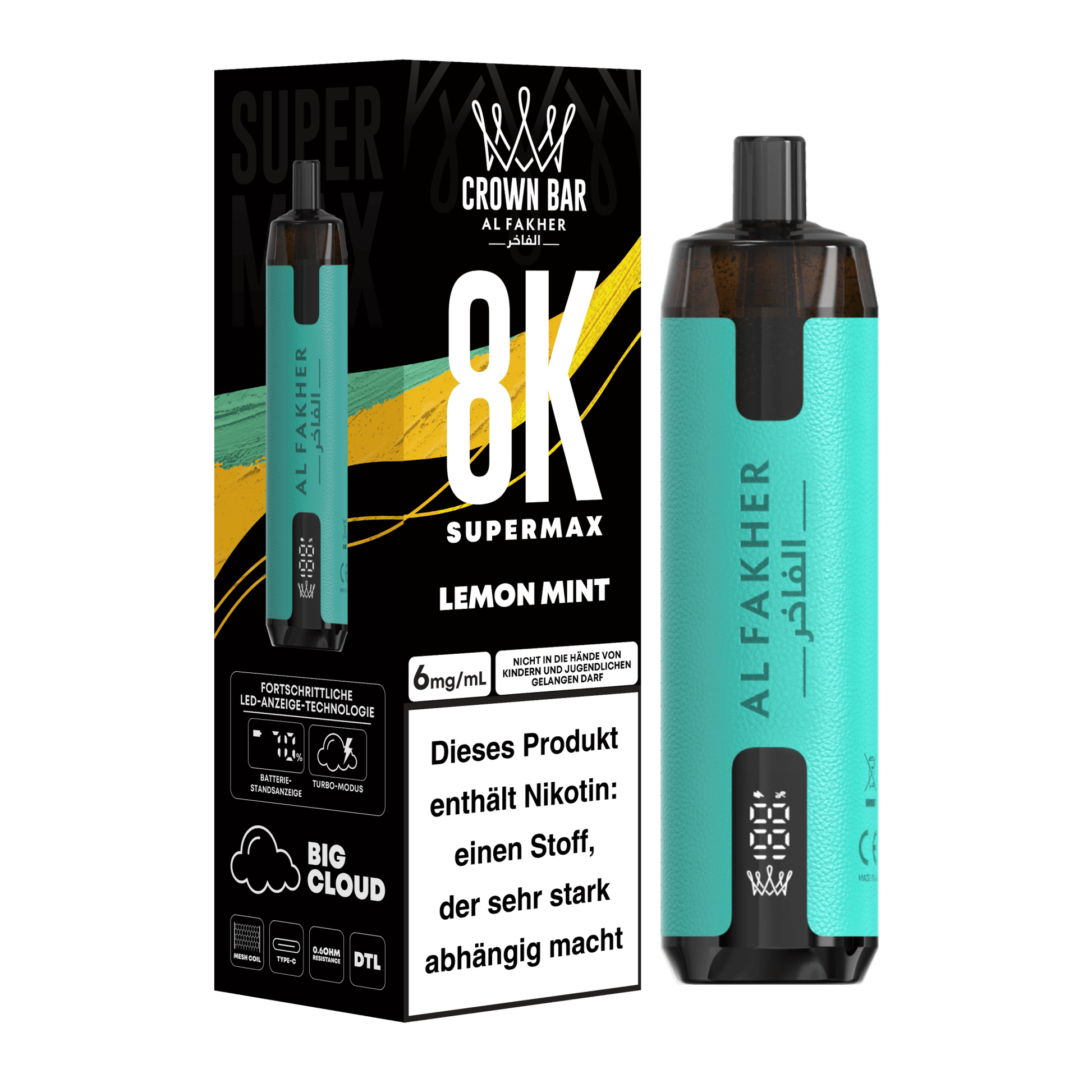 Al Fakher Vape Crown Bar 8000 - Anoca