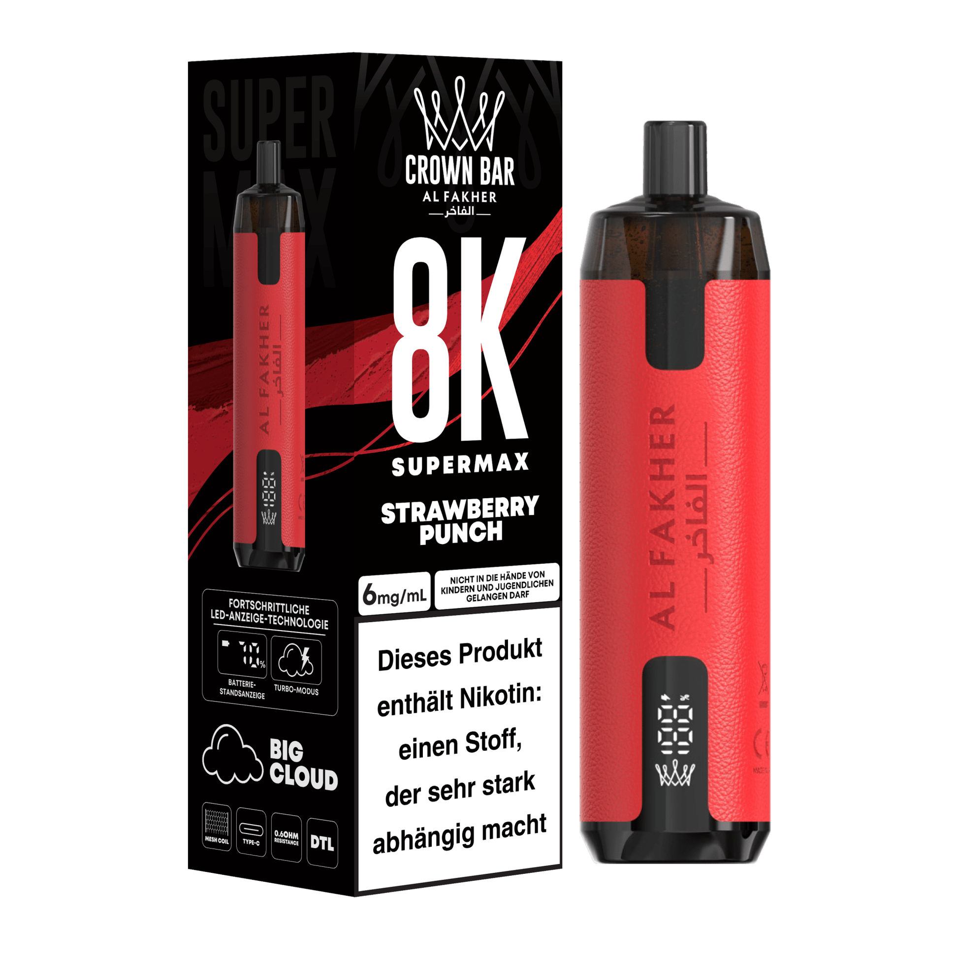 Al Fakher Vape Crown Bar 8000 - Anoca