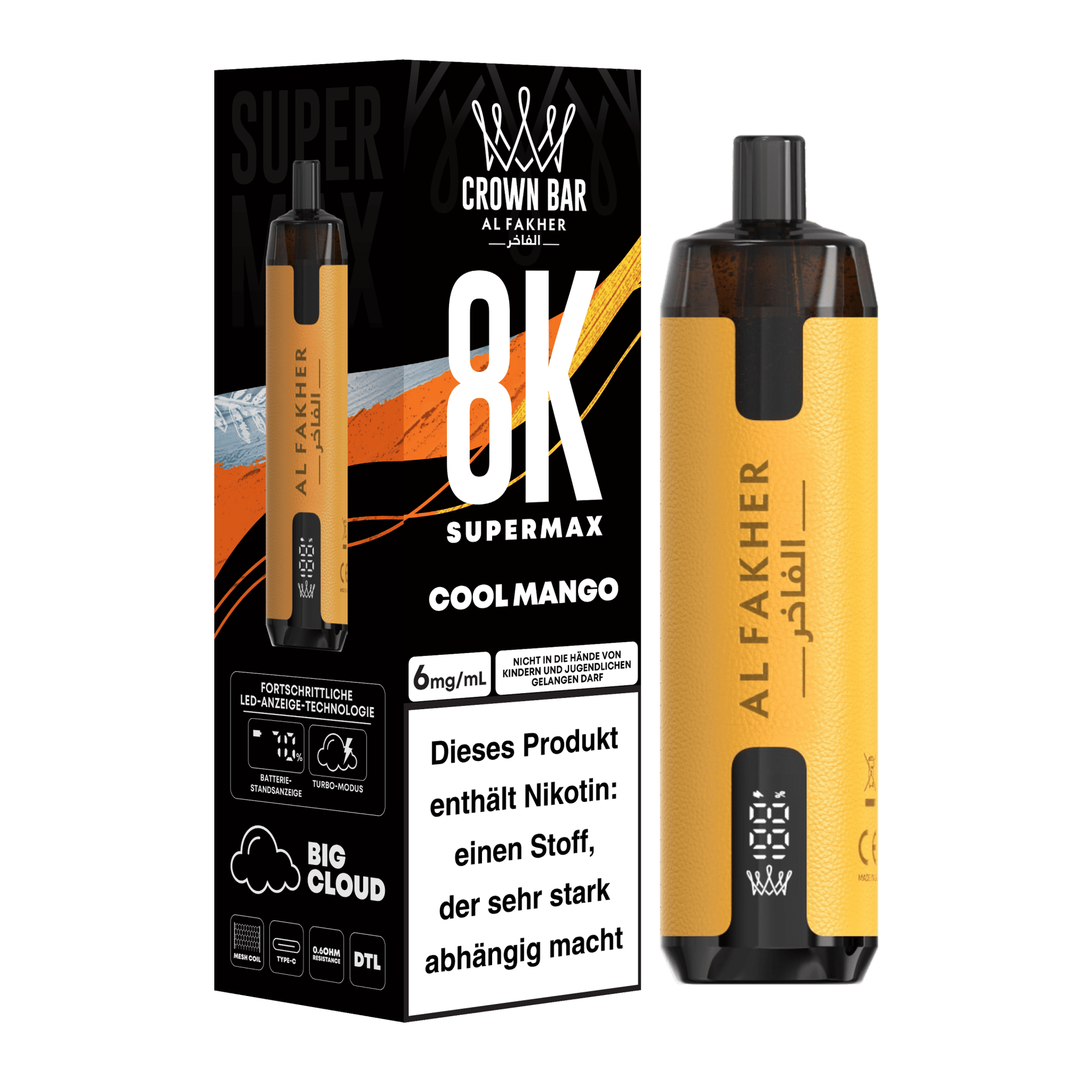 Al Fakher Vape Crown Bar 8000 - Anoca