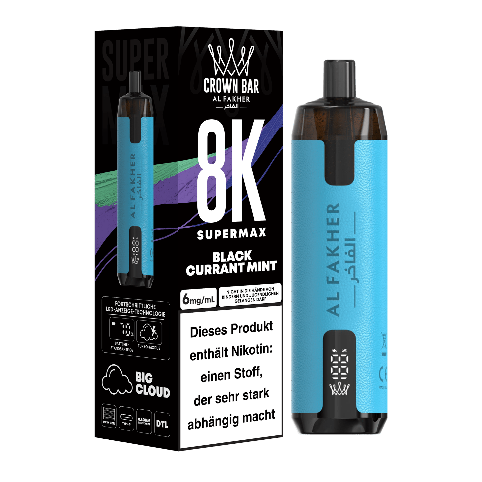 Al Fakher Vape Crown Bar 8000 - Anoca