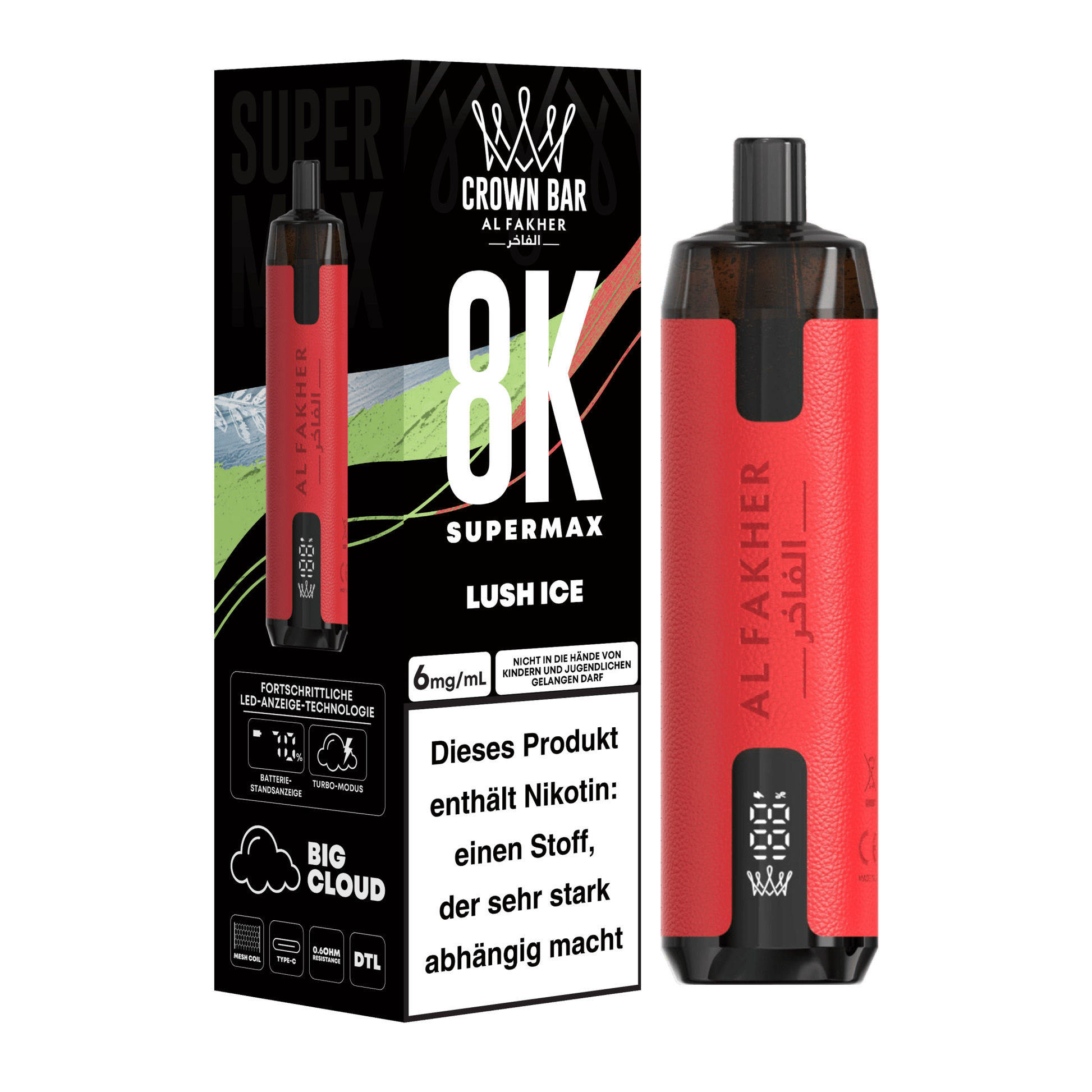 Al Fakher Vape Crown Bar 8000 - Anoca