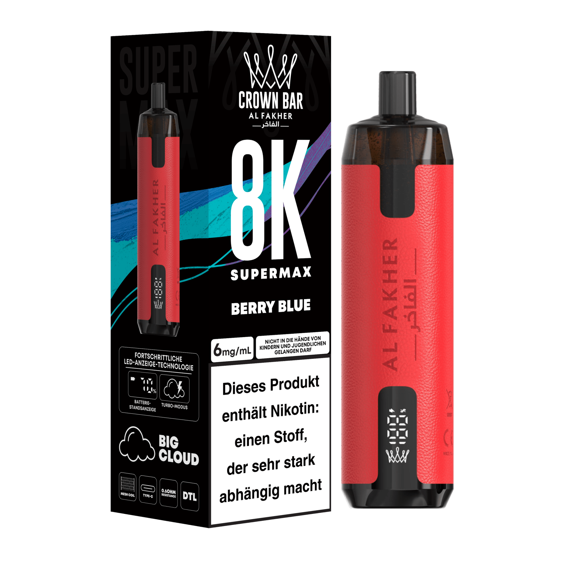 Al Fakher Vape Crown Bar 8000 - Anoca