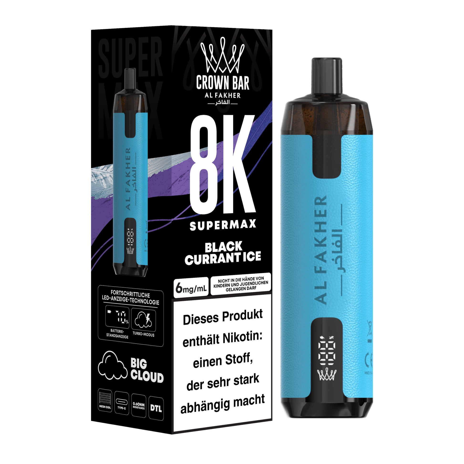 Al Fakher Vape Crown Bar 8000 - Anoca