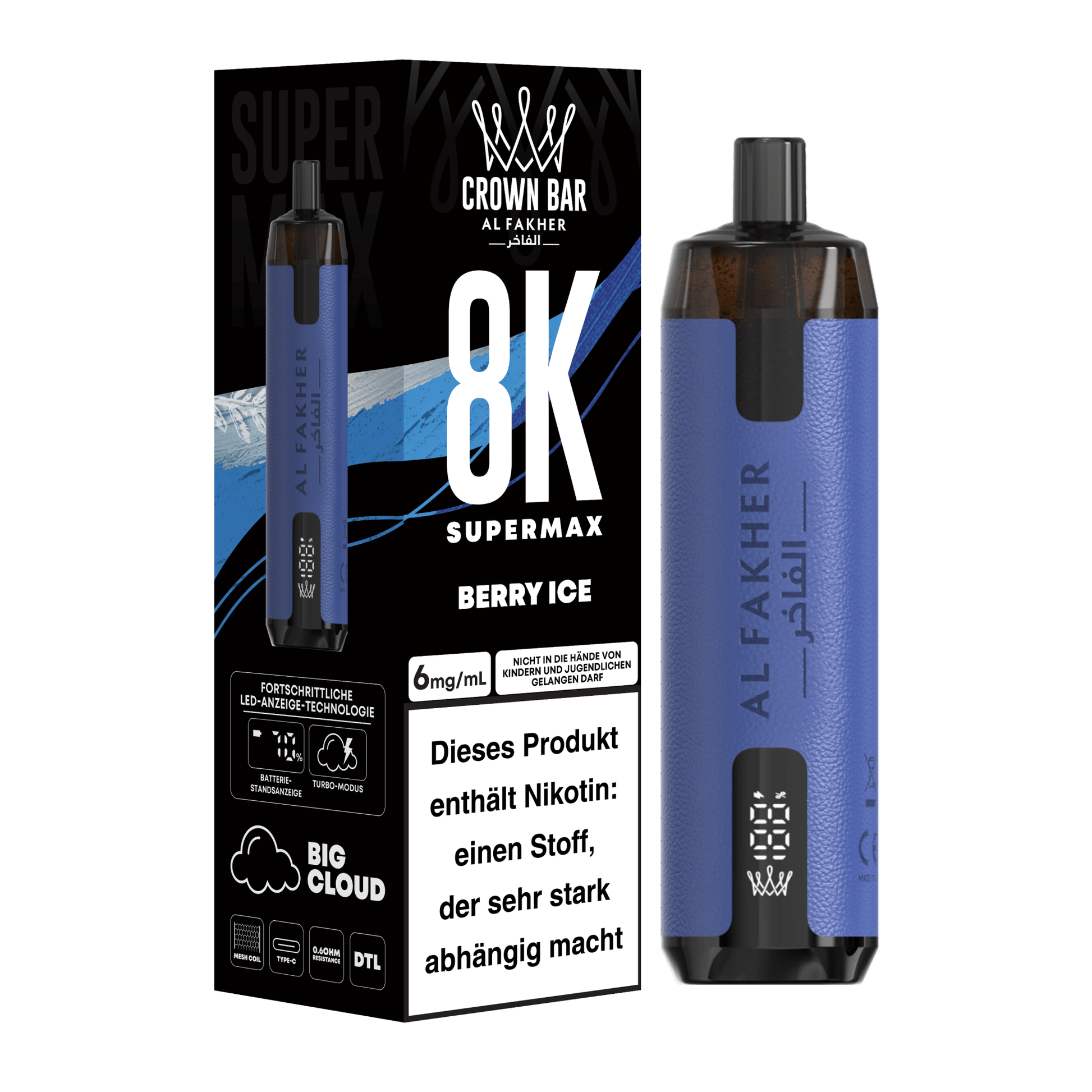 Al Fakher Vape Crown Bar 8000 - Anoca