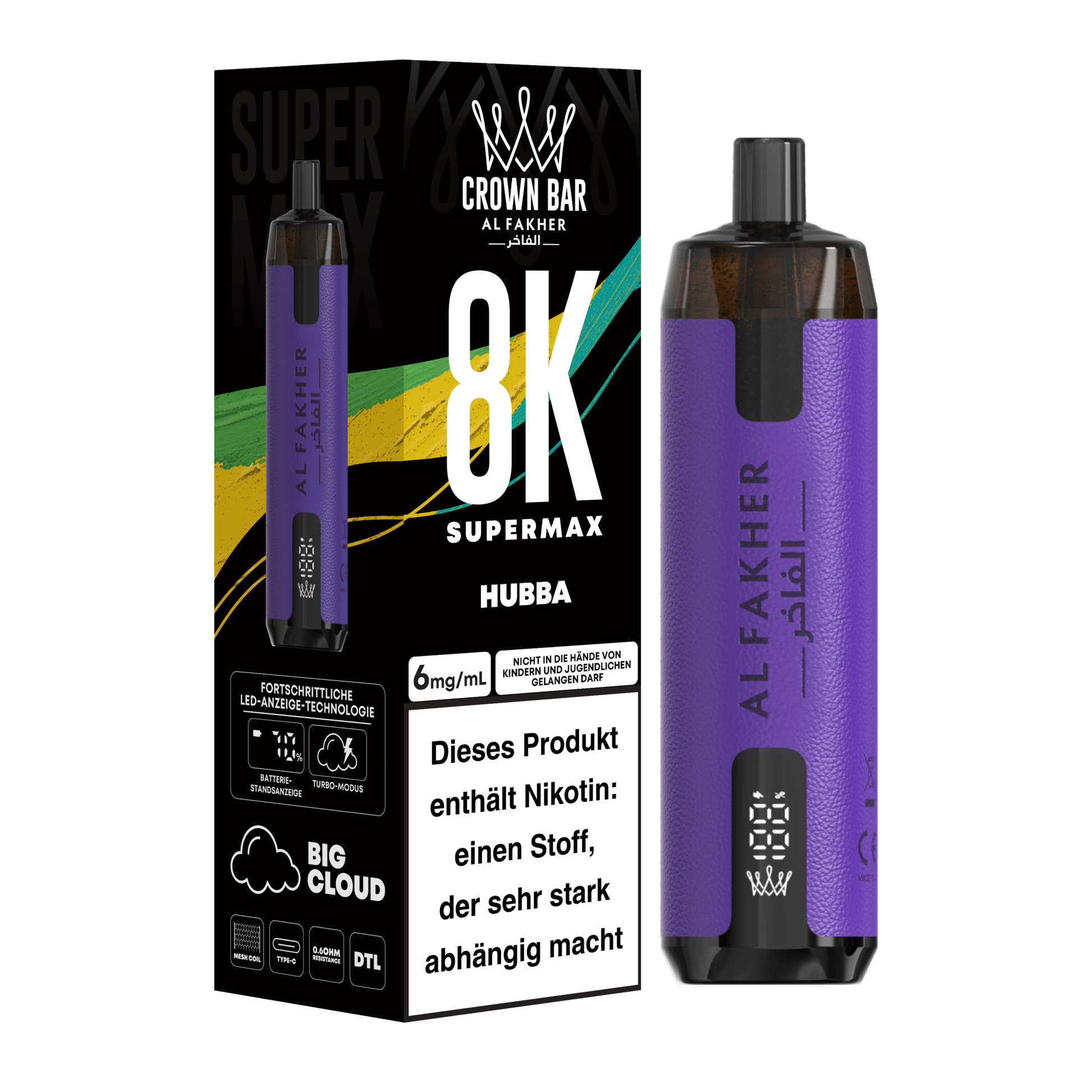 Al Fakher Vape Crown Bar 8000 - Anoca