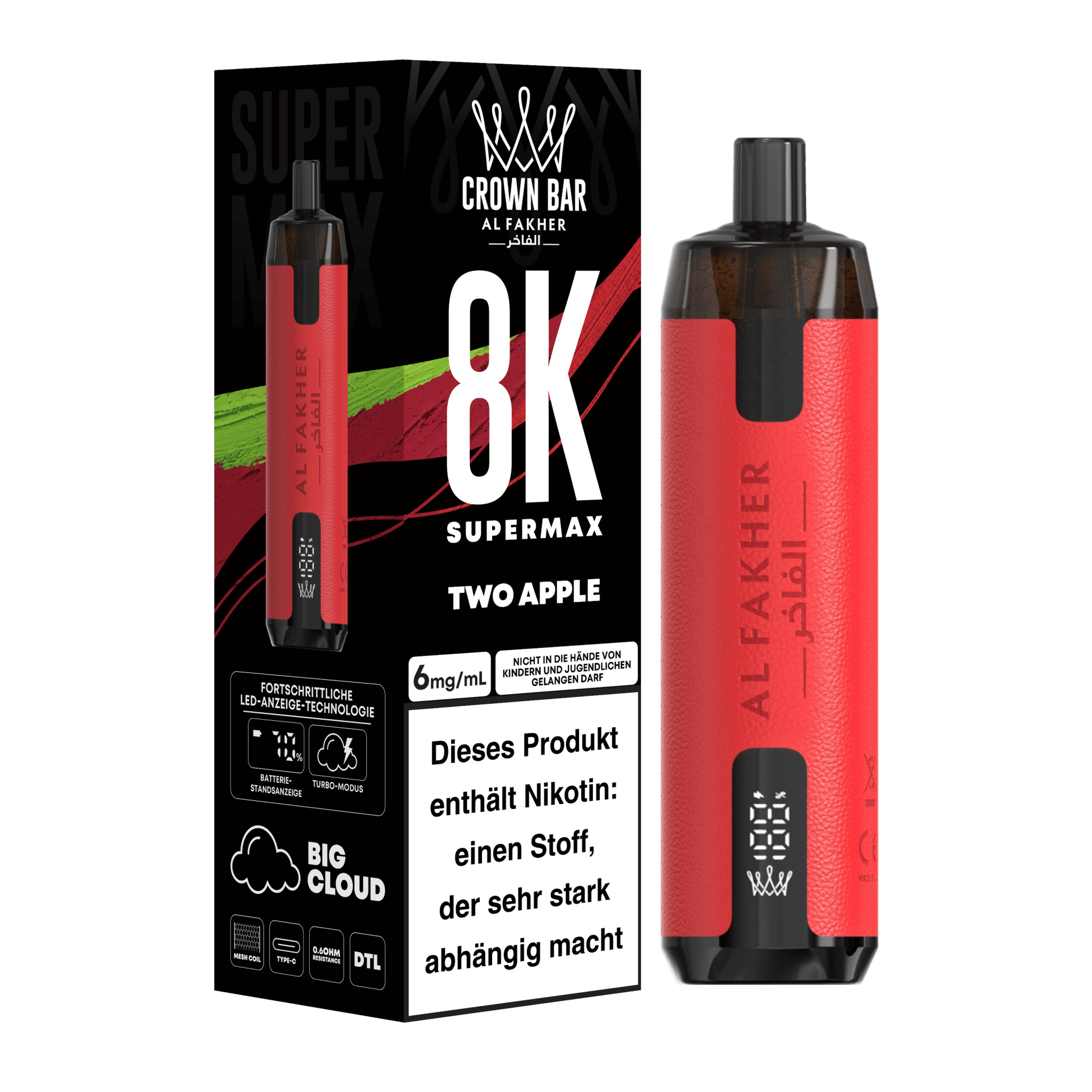 Al Fakher Vape Crown Bar 8000 - Anoca