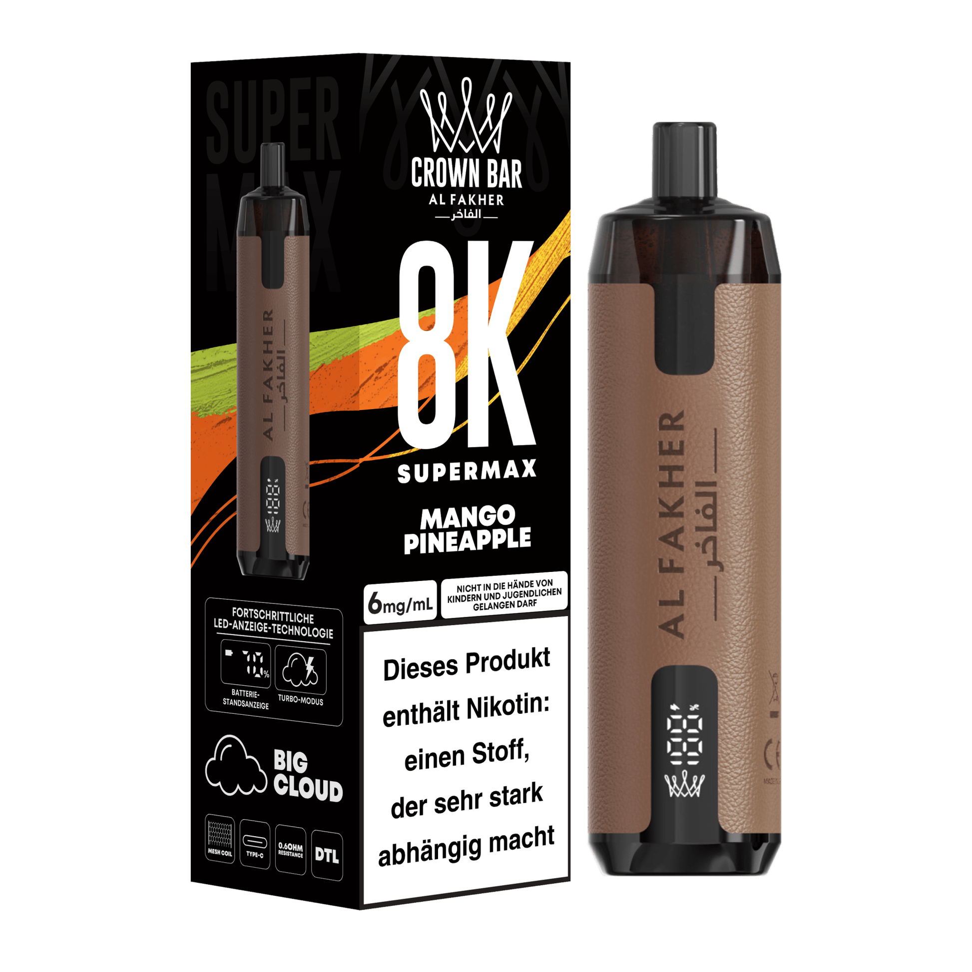 Al Fakher Vape Crown Bar 8000 - Anoca