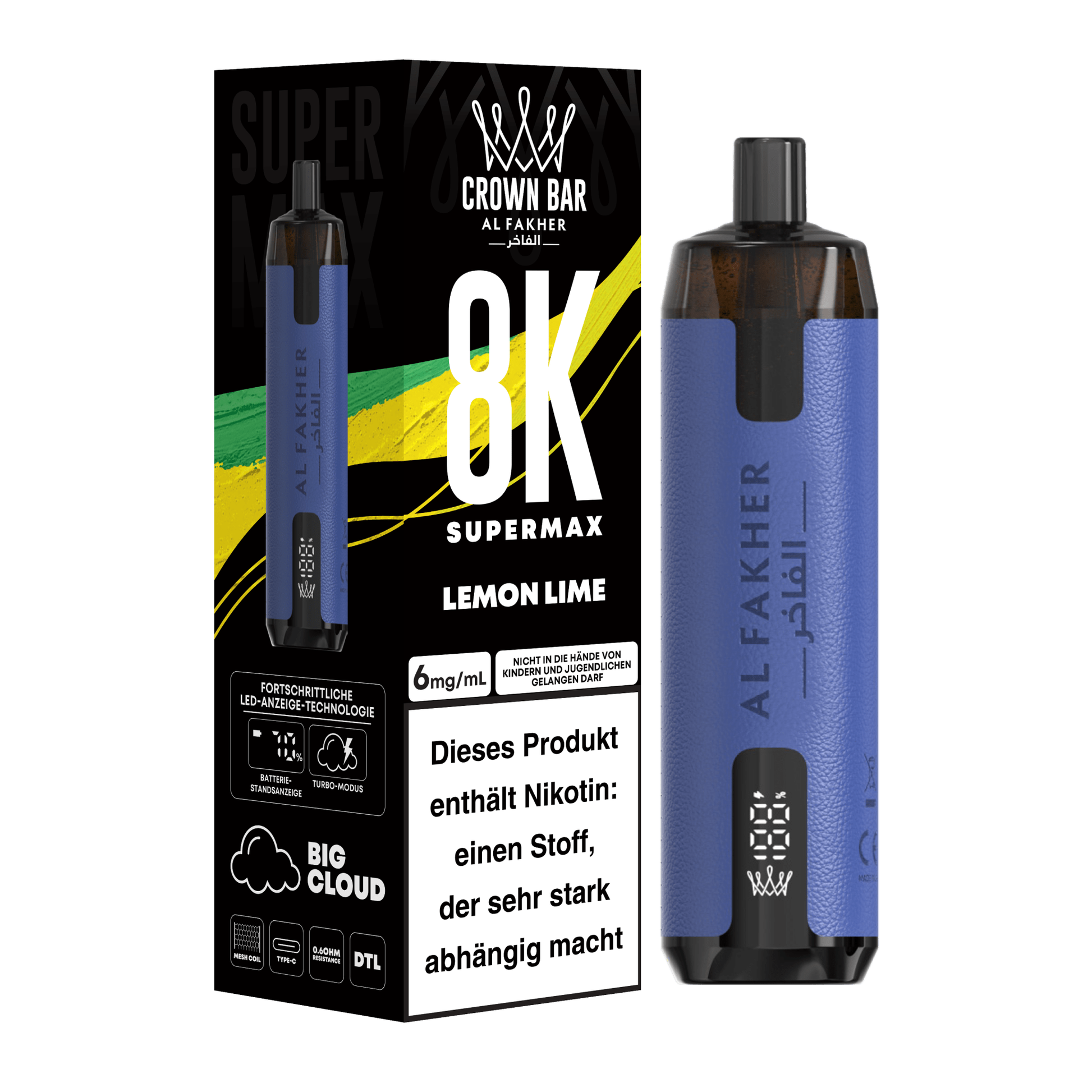 Al Fakher Vape Crown Bar 8000 - Anoca