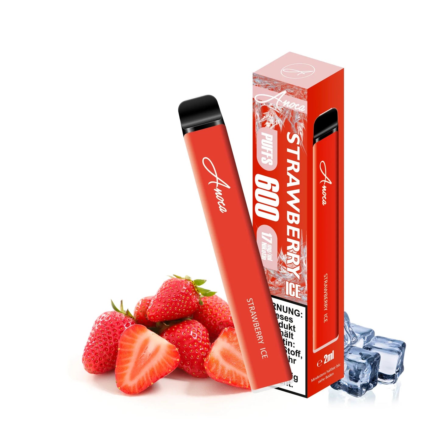 Anoca - Einweg E - Shisha 600 Puffs - Strawberry Ice - Anoca