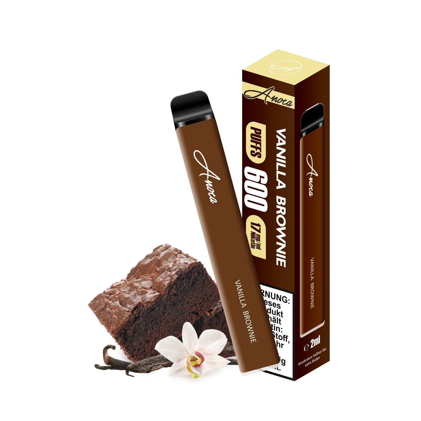Anoca - Einweg E - Shisha 600 Puffs - Vanilla Brownie - Anoca