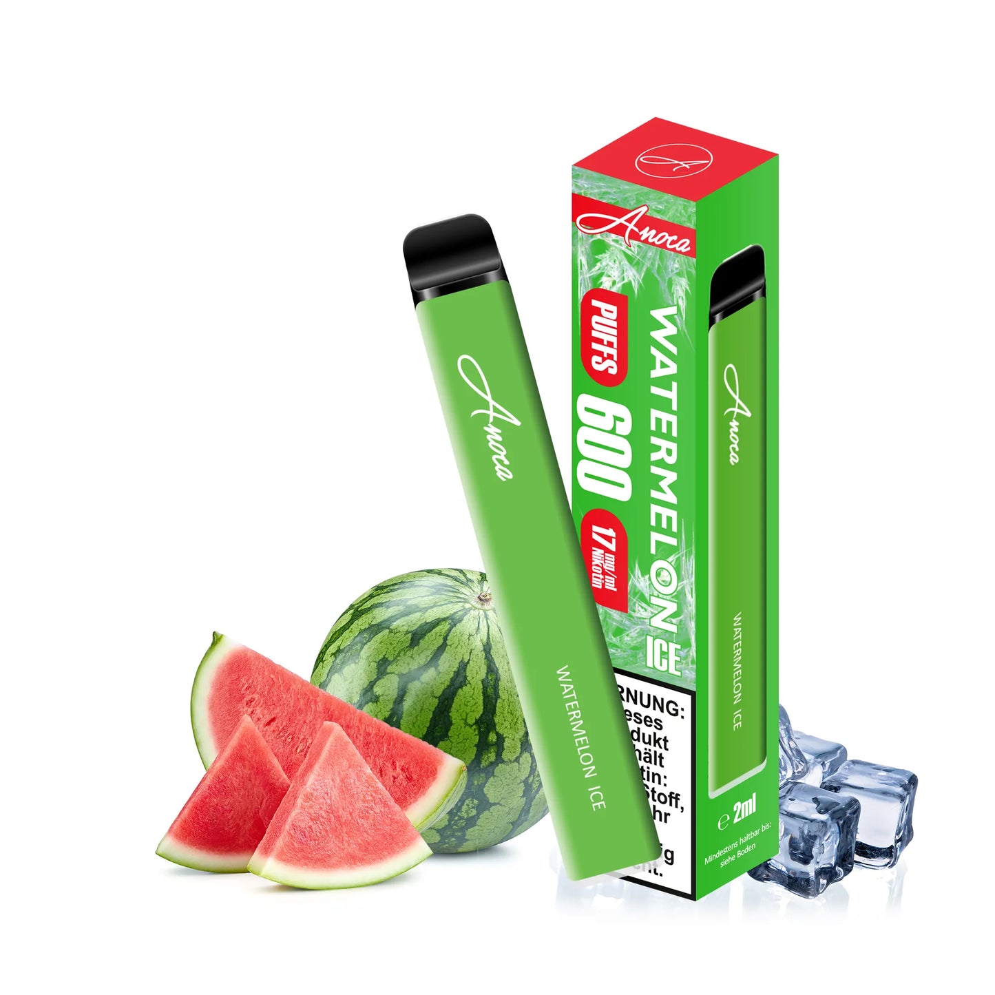 Anoca - Einweg E-Shisha 600 Puffs - Watermelon Ice