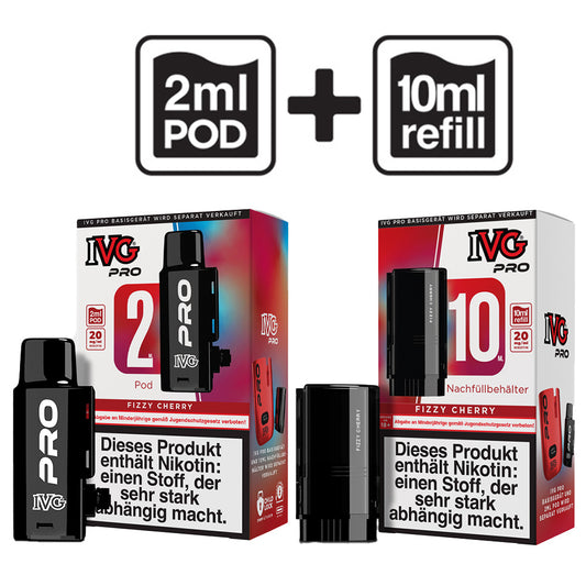 IVG PRO 12000 - 2ml Pod + 10ml Refil in Fizzy Cherry kaufen bei Anoca.de