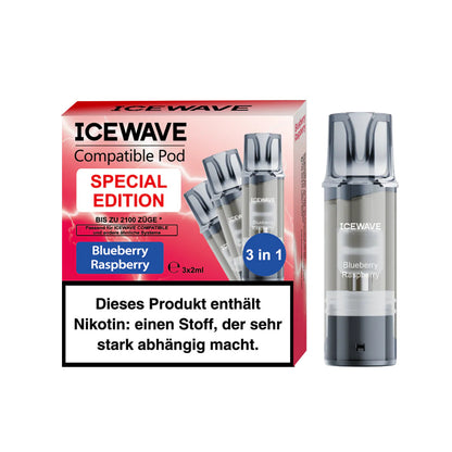 Icewave Pod 3er Pack Blueberry Raspberry kaufen bei Anoca.de 