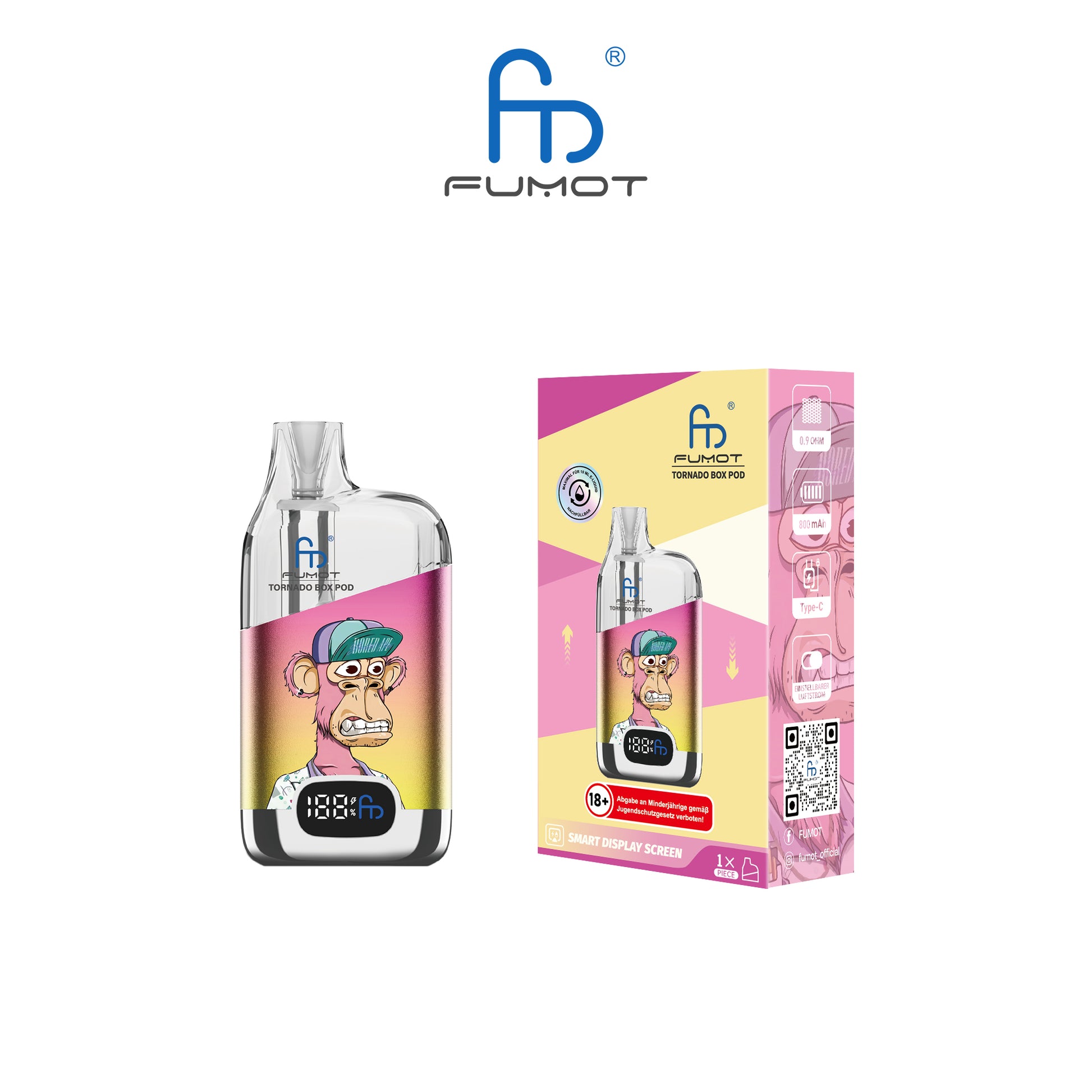 Randm Tornado Vape 12k Akkuträger  Yellow Pink kaufen bei Anoca.de