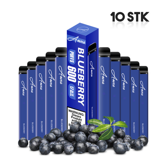 Anoca - Einweg E-Shisha 600 Puffs - Blueberry - 10er Pack