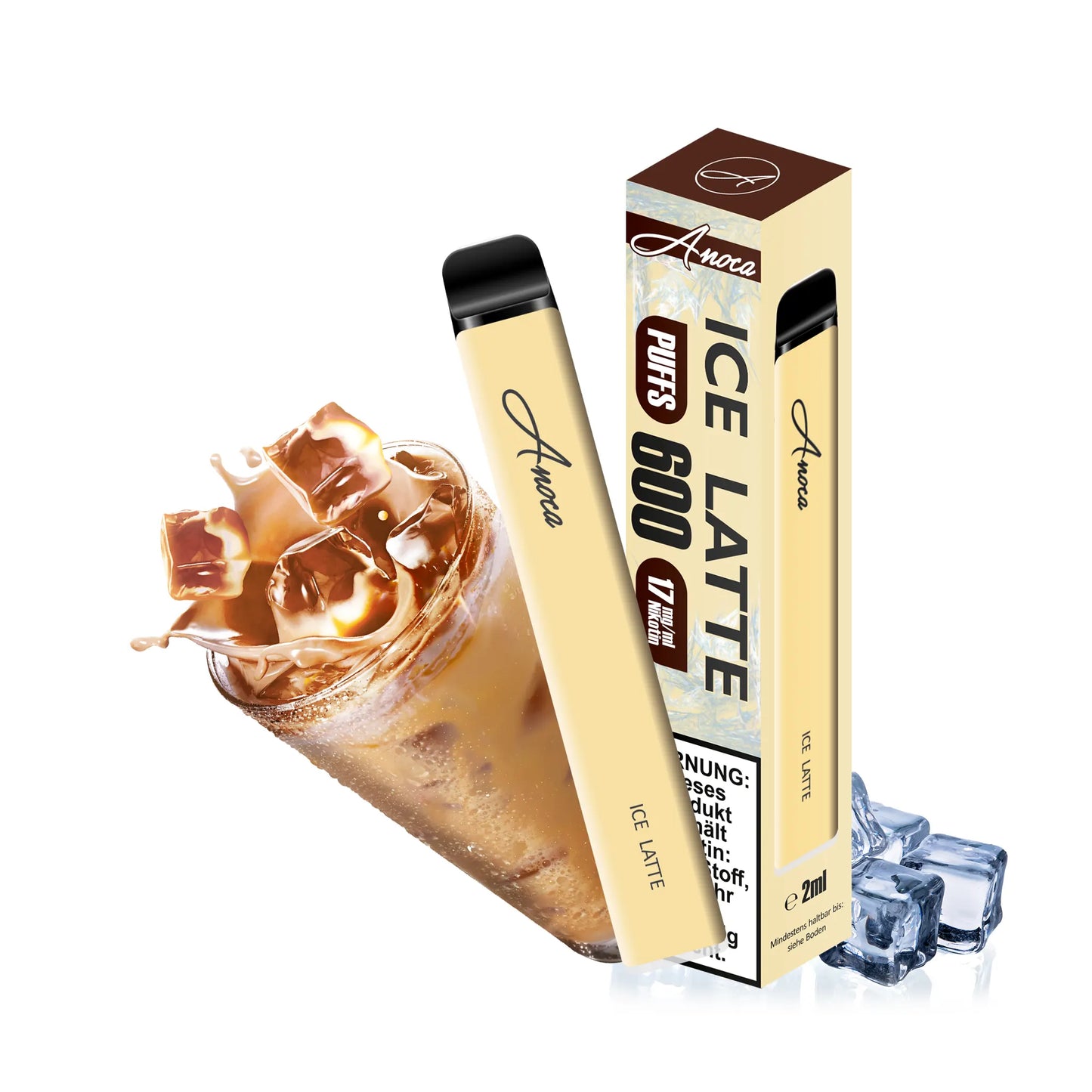 Anoca - Einweg E-Shisha 600 Puffs - Ice Latte
